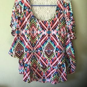 Eyeshadow 2x layered front multi coloured TOP